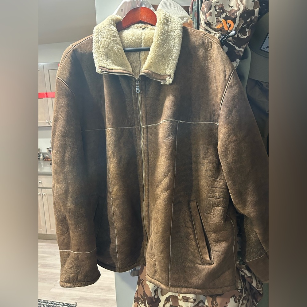 Sheepskin shearling jacket XL